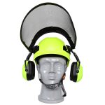 ULTAC FTE106 Fluorescent Safety Helmet Earmuffs SNR30dB