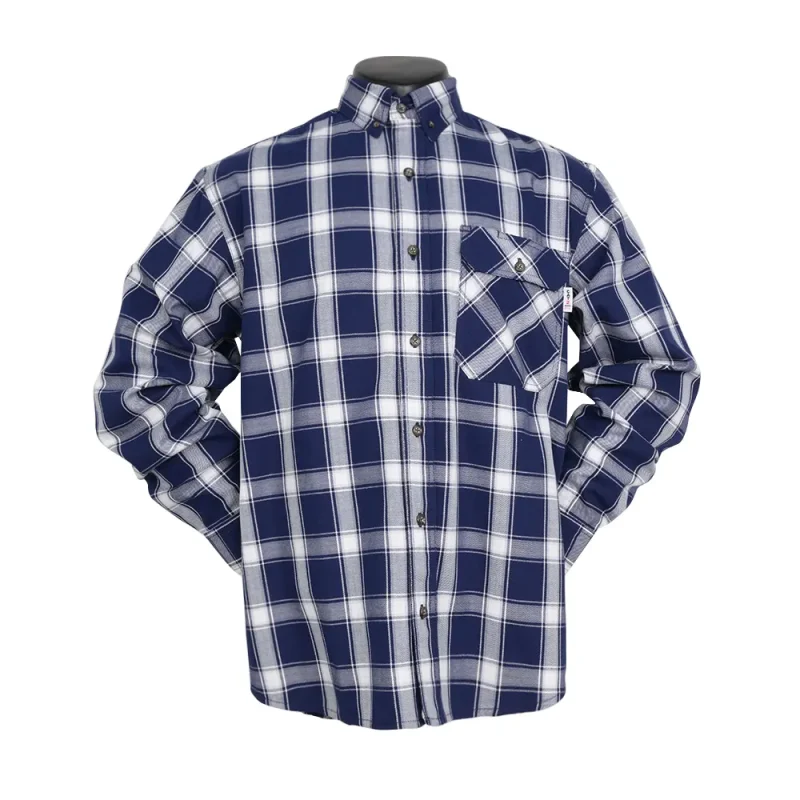 Plaid Button-Down Work Shirt XN1007