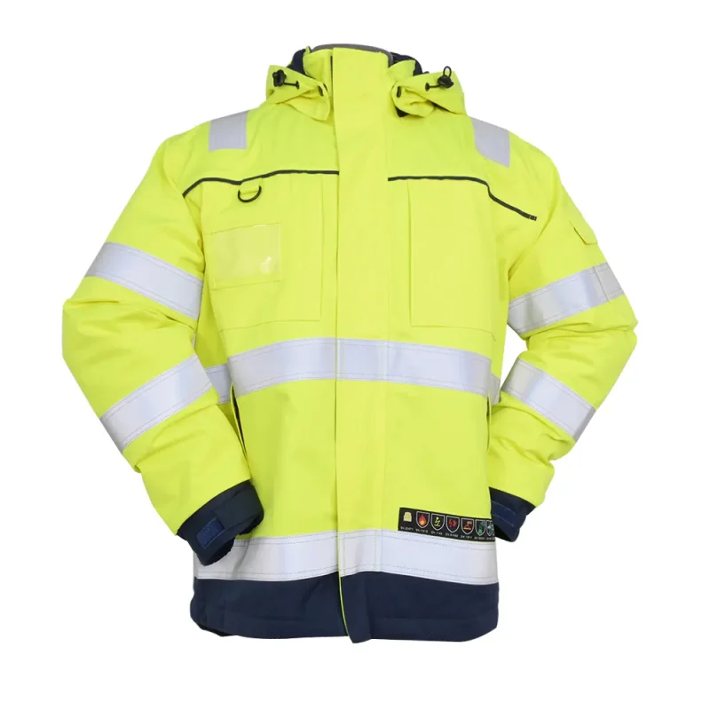 Hi-Vis Parka Jacket with reflective tape